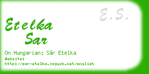 etelka sar business card