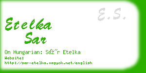 etelka sar business card